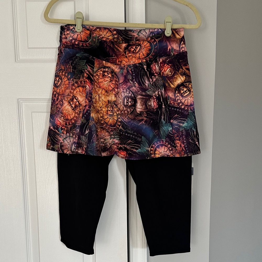 Colorful Patterned Skirted Leggings
